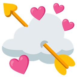 heart with arrow and cloud