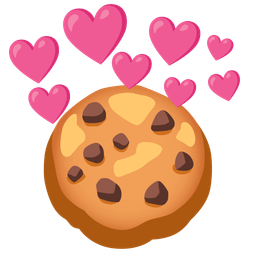 heart with arrow and cookie