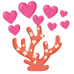 Heart with arrow and Coral