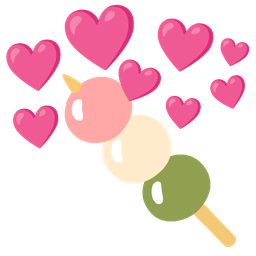 heart with arrow and dango