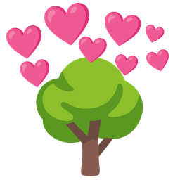 heart with arrow and deciduous tree