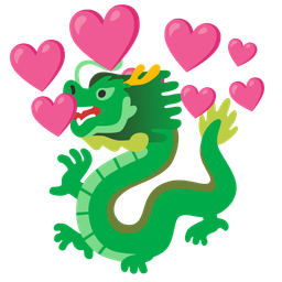 heart with arrow and dragon