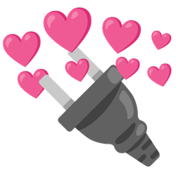 heart with arrow and electric plug