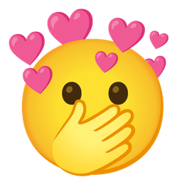 heart with arrow and face with open eyes and hand over mouth