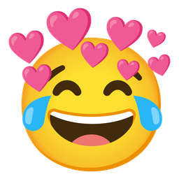 Heart with arrow and Face with tears of joy