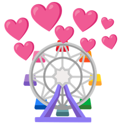 Heart with arrow and Ferris wheel