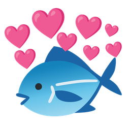 heart with arrow and fish