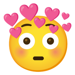 heart with arrow and flushed face