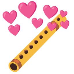 heart with arrow and flute