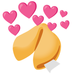 heart with arrow and fortune cookie