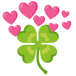 heart with arrow and four leaf clover