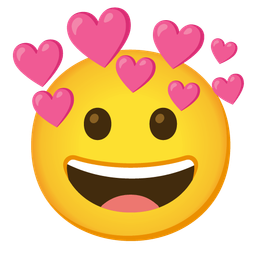 Heart with arrow and Grinning face