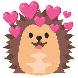 heart with arrow and hedgehog