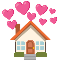 heart with arrow and house