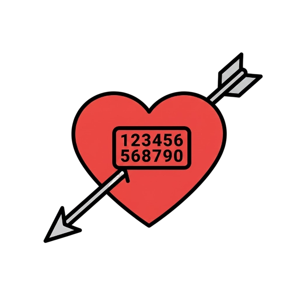 Heart with arrow and Input numbers