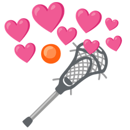 heart with arrow and lacrosse