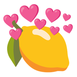 heart with arrow and lemon