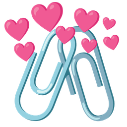 Heart with arrow and Linked paperclips