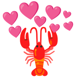 heart with arrow and lobster