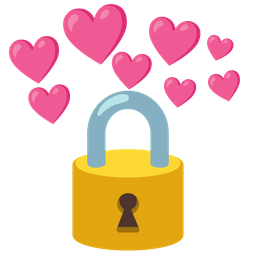 heart with arrow and locked