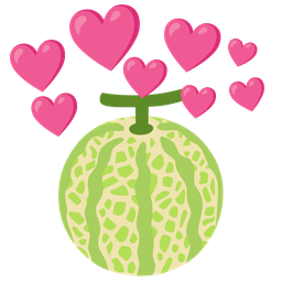 heart with arrow and melon