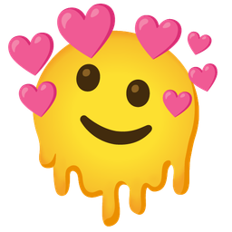 Heart with arrow and Melting face