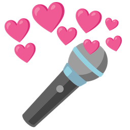 heart with arrow and microphone