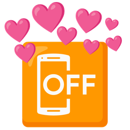 heart with arrow and mobile phone off