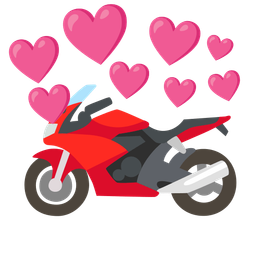 heart with arrow and motorcycle