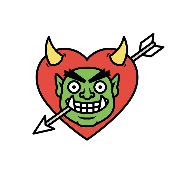 Heart with arrow and Ogre