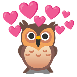 heart with arrow and owl