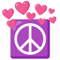 heart with arrow and peace symbol