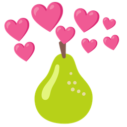 Heart with arrow and Pear