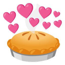 heart with arrow and pie