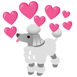 heart with arrow and poodle