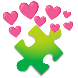 heart with arrow and puzzle piece