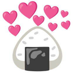 heart with arrow and rice ball