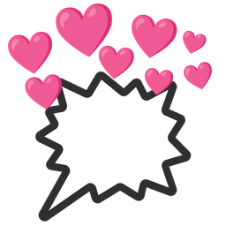 heart with arrow and right anger bubble