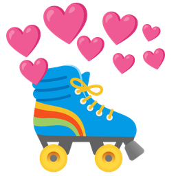 heart with arrow and roller skate