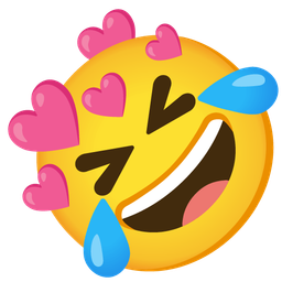 Heart with arrow and Rolling on the floor laughing