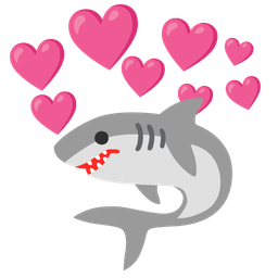 heart with arrow and shark