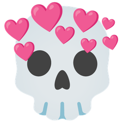 heart with arrow and skull