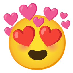 Heart with arrow and Smiling face with heart-eyes