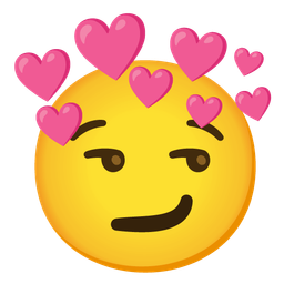 heart with arrow and smirking face