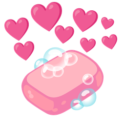 heart with arrow and soap