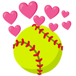 heart with arrow and softball