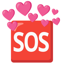 heart with arrow and SOS button