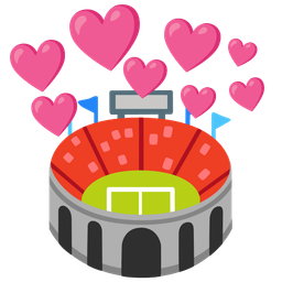 heart with arrow and stadium