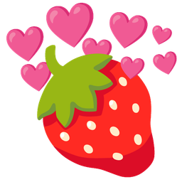 heart with arrow and strawberry