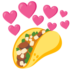 heart with arrow and taco